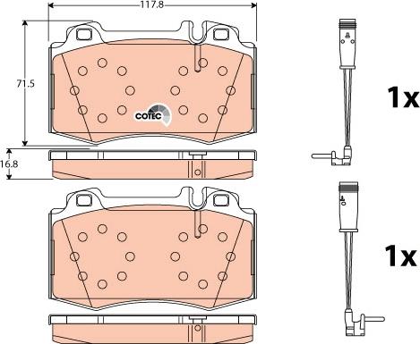 TRW GDB1543 - Тормозные колодки, дисковые, комплект parts5.com