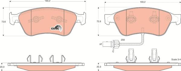 TRW GDB1553 - Тормозные колодки, дисковые, комплект parts5.com