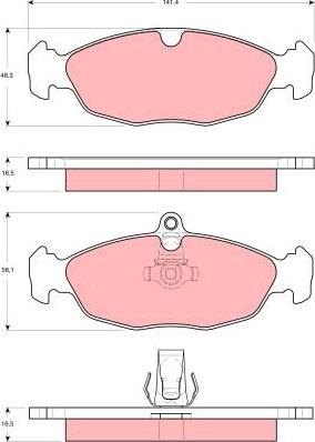 TRW GDB1569 - Тормозные колодки, дисковые, комплект parts5.com