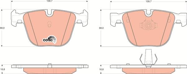 TRW GDB1502 - Тормозные колодки, дисковые, комплект parts5.com