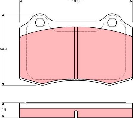 TRW GDB1513 - Тормозные колодки, дисковые, комплект parts5.com