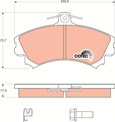 TRW GDB1584 - Тормозные колодки, дисковые, комплект parts5.com