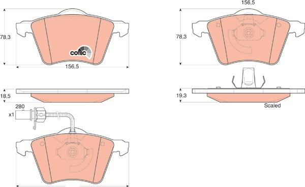 TRW GDB1538 - Тормозные колодки, дисковые, комплект parts5.com