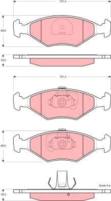 TRW GDB1533 - Тормозные колодки, дисковые, комплект parts5.com