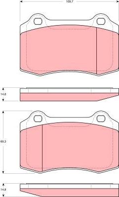 TRW GDB1537 - Тормозные колодки, дисковые, комплект parts5.com