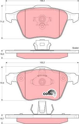 TRW GDB1576 - Тормозные колодки, дисковые, комплект parts5.com