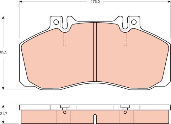 TRW GDB1695 - Тормозные колодки, дисковые, комплект parts5.com