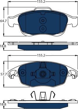 TRW GDB1690BTE - Тормозные колодки, дисковые, комплект parts5.com