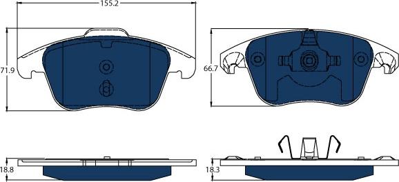 TRW GDB1691BTE - Тормозные колодки, дисковые, комплект parts5.com