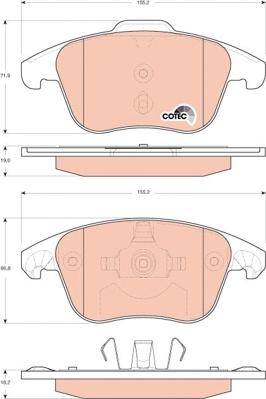 TRW GDB1691 - Тормозные колодки, дисковые, комплект parts5.com