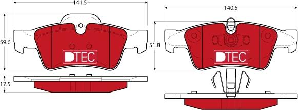 TRW GDB1643DTE - Тормозные колодки, дисковые, комплект parts5.com