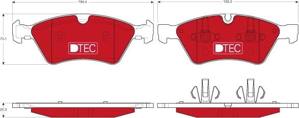 TRW GDB1642DTE - Тормозные колодки, дисковые, комплект parts5.com