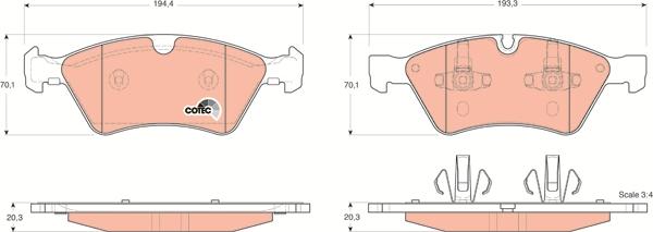 TRW GDB1642 - Тормозные колодки, дисковые, комплект parts5.com