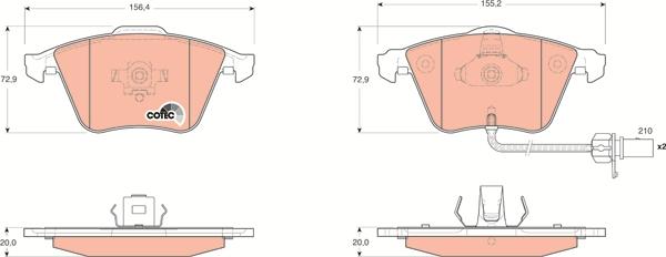 TRW GDB1659 - Тормозные колодки, дисковые, комплект parts5.com