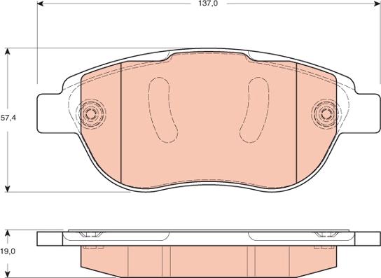 TRW GDB1669 - Тормозные колодки, дисковые, комплект parts5.com