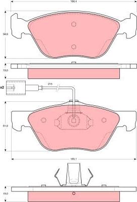 TRW GDB1602 - Тормозные колодки, дисковые, комплект parts5.com