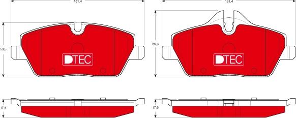 TRW GDB1611DTE - Тормозные колодки, дисковые, комплект parts5.com