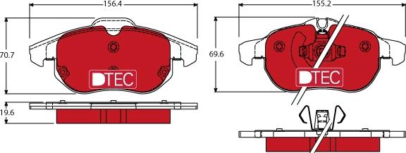 TRW GDB1613DTE - Тормозные колодки, дисковые, комплект parts5.com