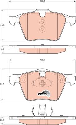 TRW GDB1684 - Тормозные колодки, дисковые, комплект parts5.com