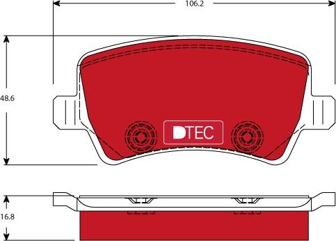 TRW GDB1685DTE - Тормозные колодки, дисковые, комплект parts5.com