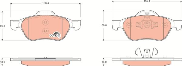 TRW GDB1687 - Тормозные колодки, дисковые, комплект parts5.com