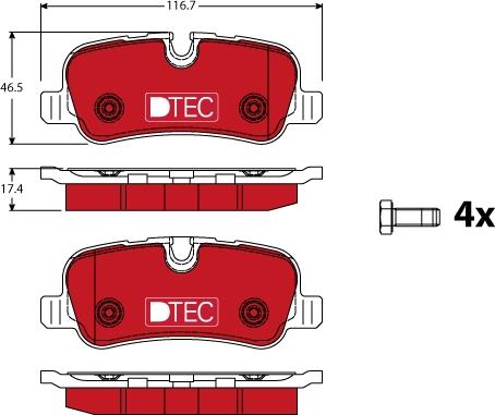 TRW GDB1632DTE - Тормозные колодки, дисковые, комплект parts5.com