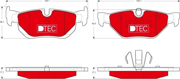 TRW GDB1626DTE - Тормозные колодки, дисковые, комплект parts5.com