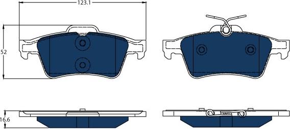 TRW GDB1621BTE - Тормозные колодки, дисковые, комплект parts5.com