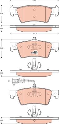 TRW GDB1671 - Тормозные колодки, дисковые, комплект parts5.com