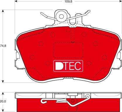 TRW GDB1094DTE - Тормозные колодки, дисковые, комплект parts5.com