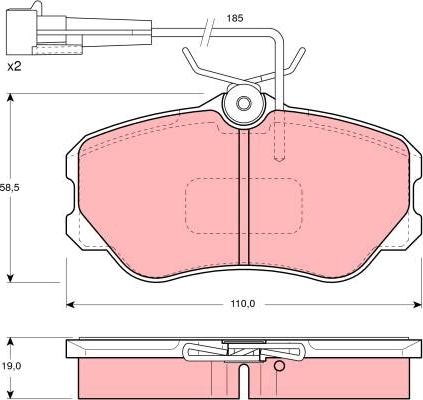 TRW GDB1095 - Тормозные колодки, дисковые, комплект parts5.com