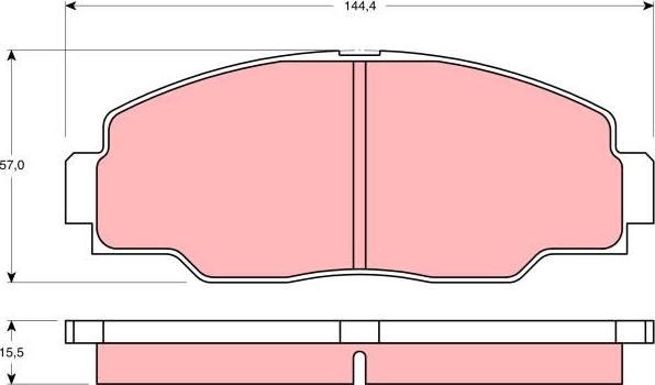 TRW GDB1042 - Тормозные колодки, дисковые, комплект parts5.com