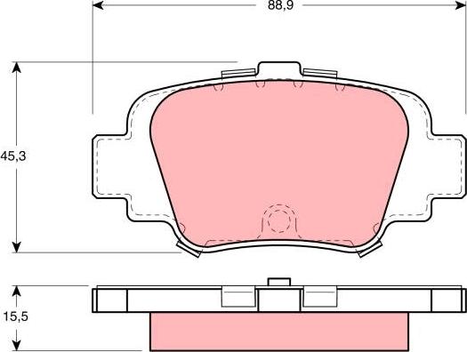 TRW GDB1060 - Тормозные колодки, дисковые, комплект parts5.com