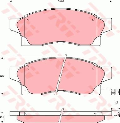 TRW GDB1062 - Тормозные колодки, дисковые, комплект parts5.com