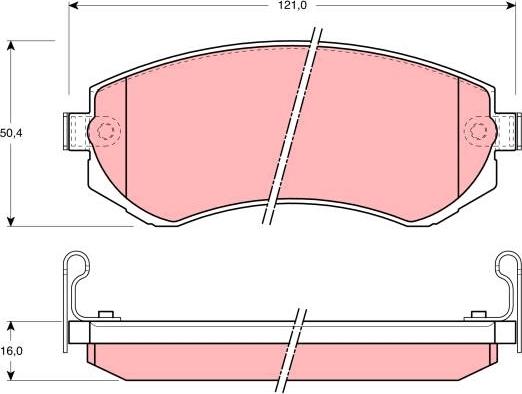 TRW GDB1009 - Тормозные колодки, дисковые, комплект parts5.com