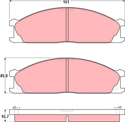 TRW GDB1017 - Тормозные колодки, дисковые, комплект parts5.com