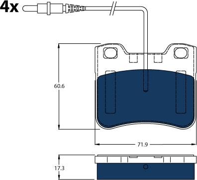 TRW GDB1031BTE - Тормозные колодки, дисковые, комплект parts5.com