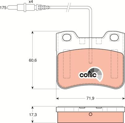 TRW GDB1031 - Тормозные колодки, дисковые, комплект parts5.com