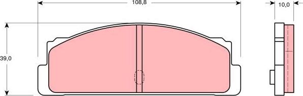 TRW GDB107 - Тормозные колодки, дисковые, комплект parts5.com