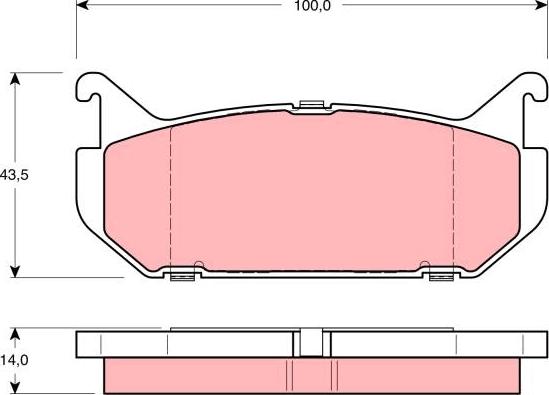 TRW GDB1140 - Тормозные колодки, дисковые, комплект parts5.com