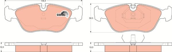 TRW GDB1159 - Тормозные колодки, дисковые, комплект parts5.com