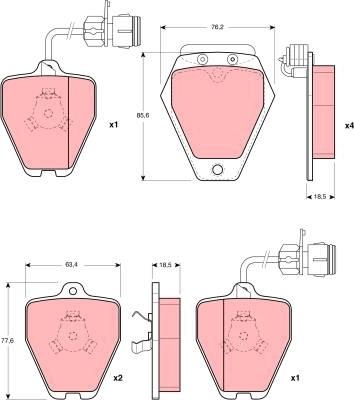 TRW GDB1162 - Тормозные колодки, дисковые, комплект parts5.com