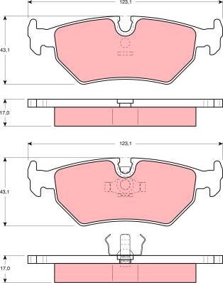 TRW GDB1109 - Тормозные колодки, дисковые, комплект parts5.com