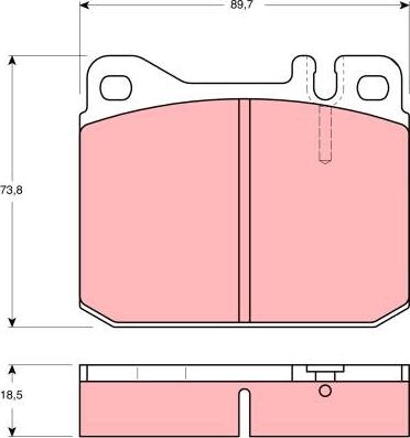 TRW GDB1103 - Тормозные колодки, дисковые, комплект parts5.com