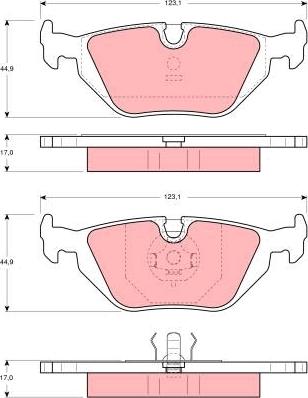 TRW GDB1189 - Тормозные колодки, дисковые, комплект parts5.com