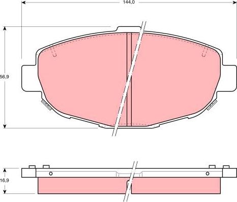 TRW GDB1184 - Тормозные колодки, дисковые, комплект parts5.com