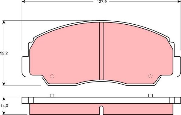 TRW GDB1134 - Тормозные колодки, дисковые, комплект parts5.com