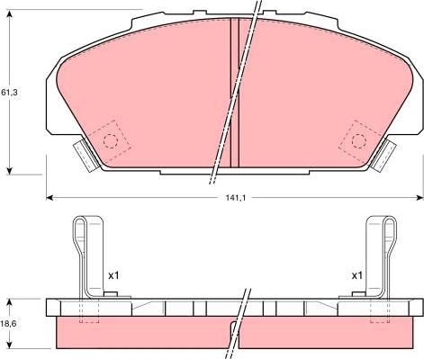 TRW GDB1137 - Тормозные колодки, дисковые, комплект parts5.com