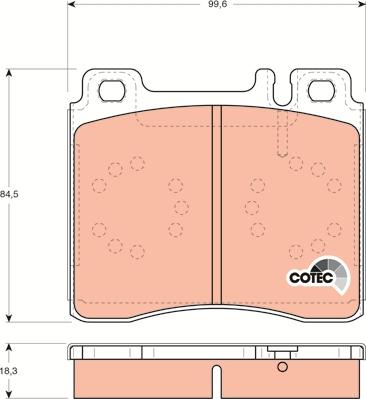 TRW GDB113 - Тормозные колодки, дисковые, комплект parts5.com