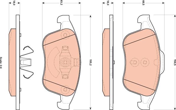 TRW GDB1896 - Тормозные колодки, дисковые, комплект parts5.com